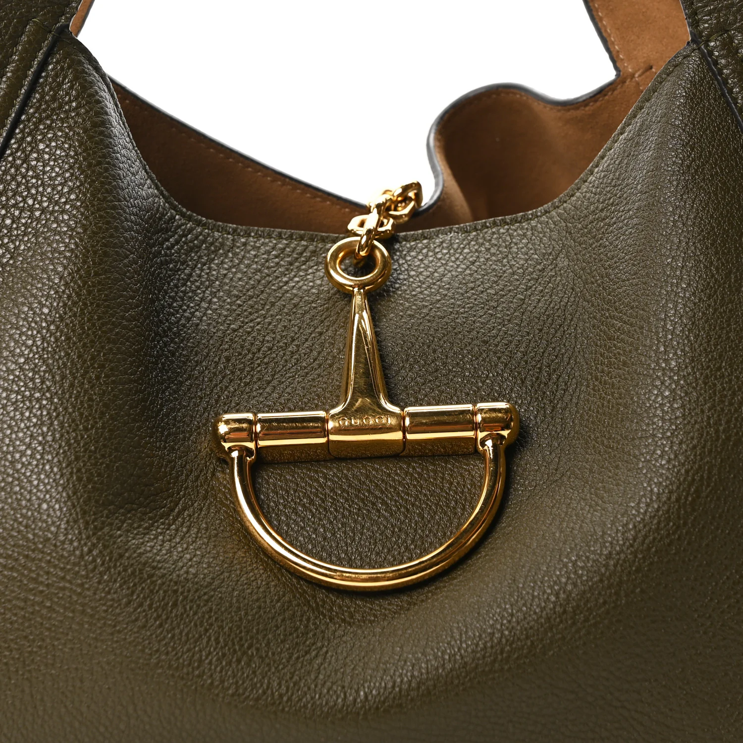 Grained Calfskin Softbit Maxi Shoulder Bag Forest Green - Top Club
