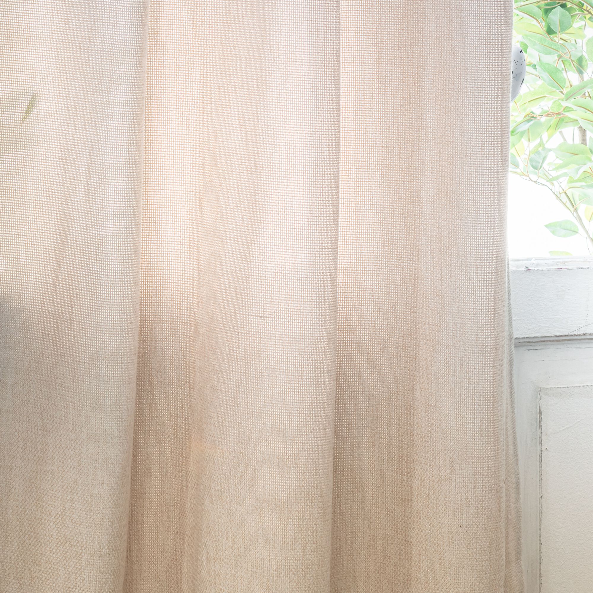 CADOLIVE - Rideau à œillets en polyester 140x250cm - beige
