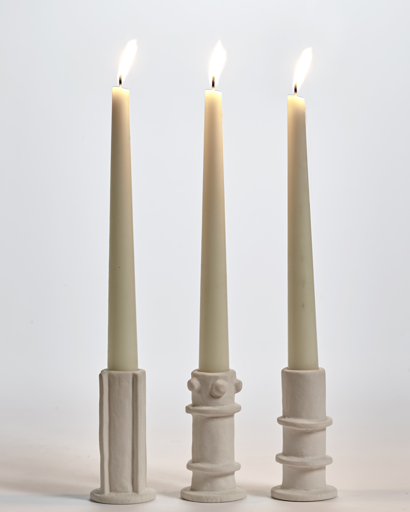 Kandelaar Molly 03 beige - set van 3