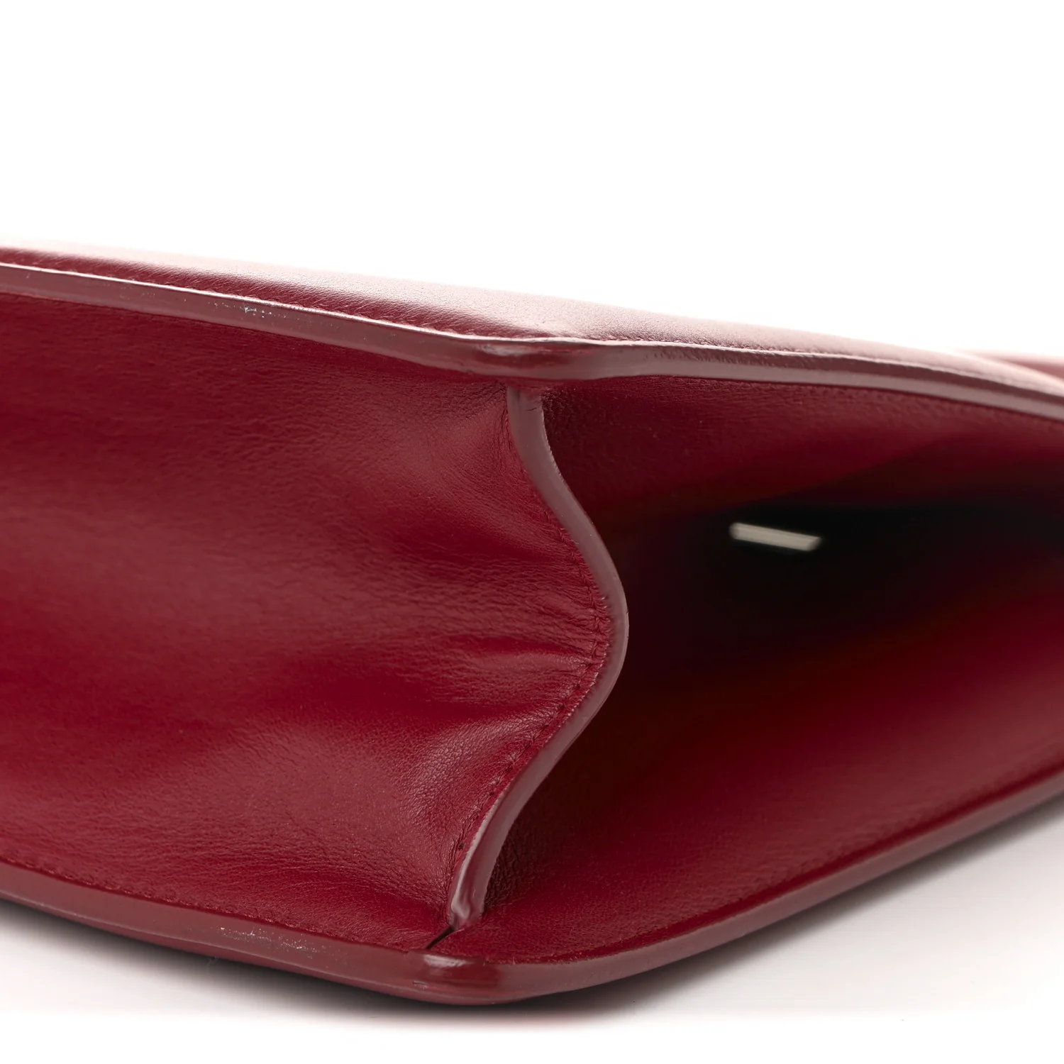 Patina Box Calfskin Medium Clasp Bag Scarlet - Top Club