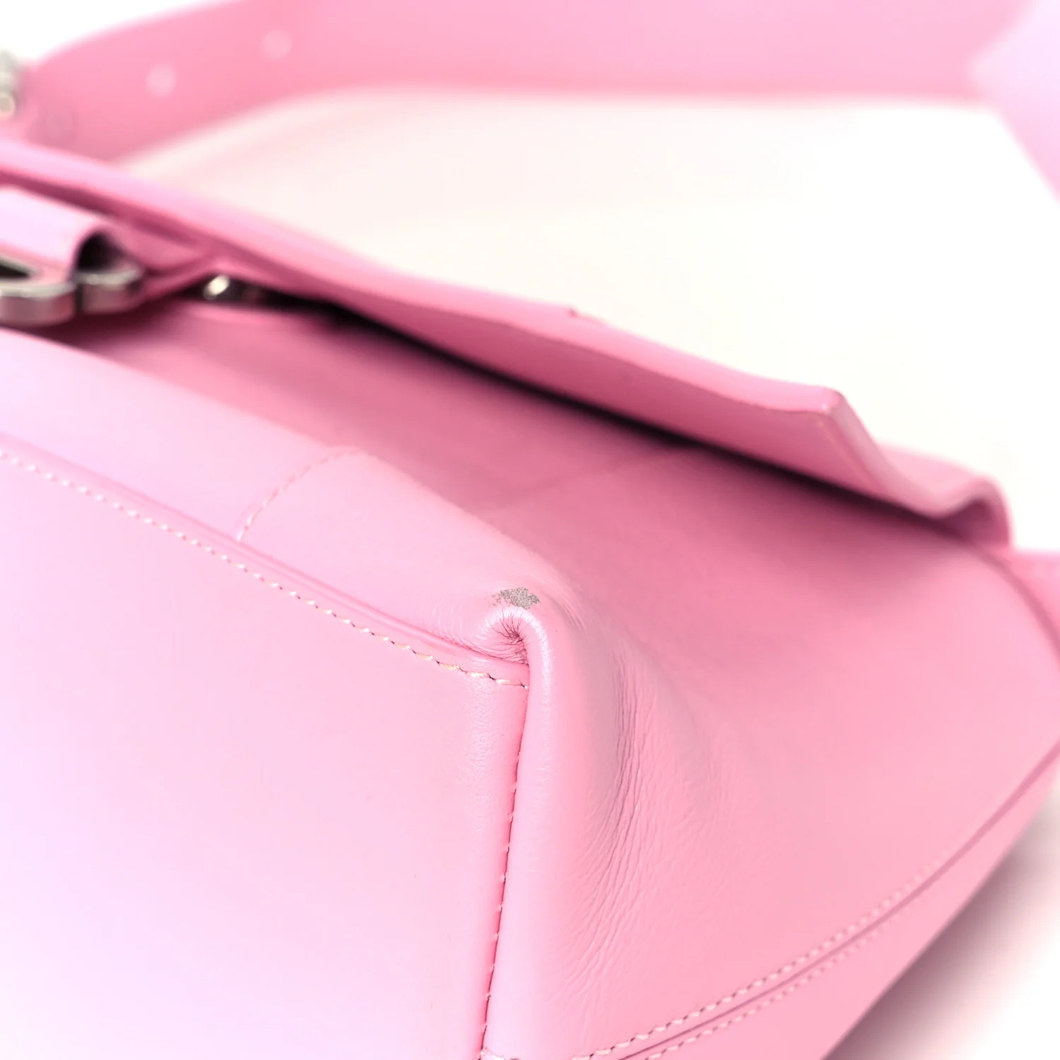 Semi Shiny Smooth Calfskin Small Downtown Shoulder Bag Candy Pink - Top Club
