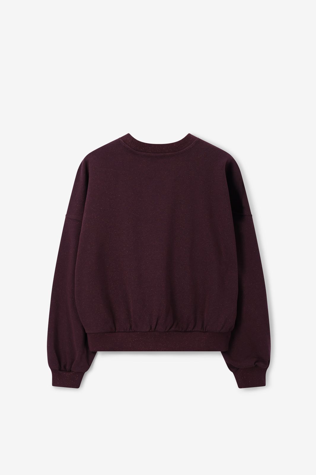 Donkerbruine sweater met lurex