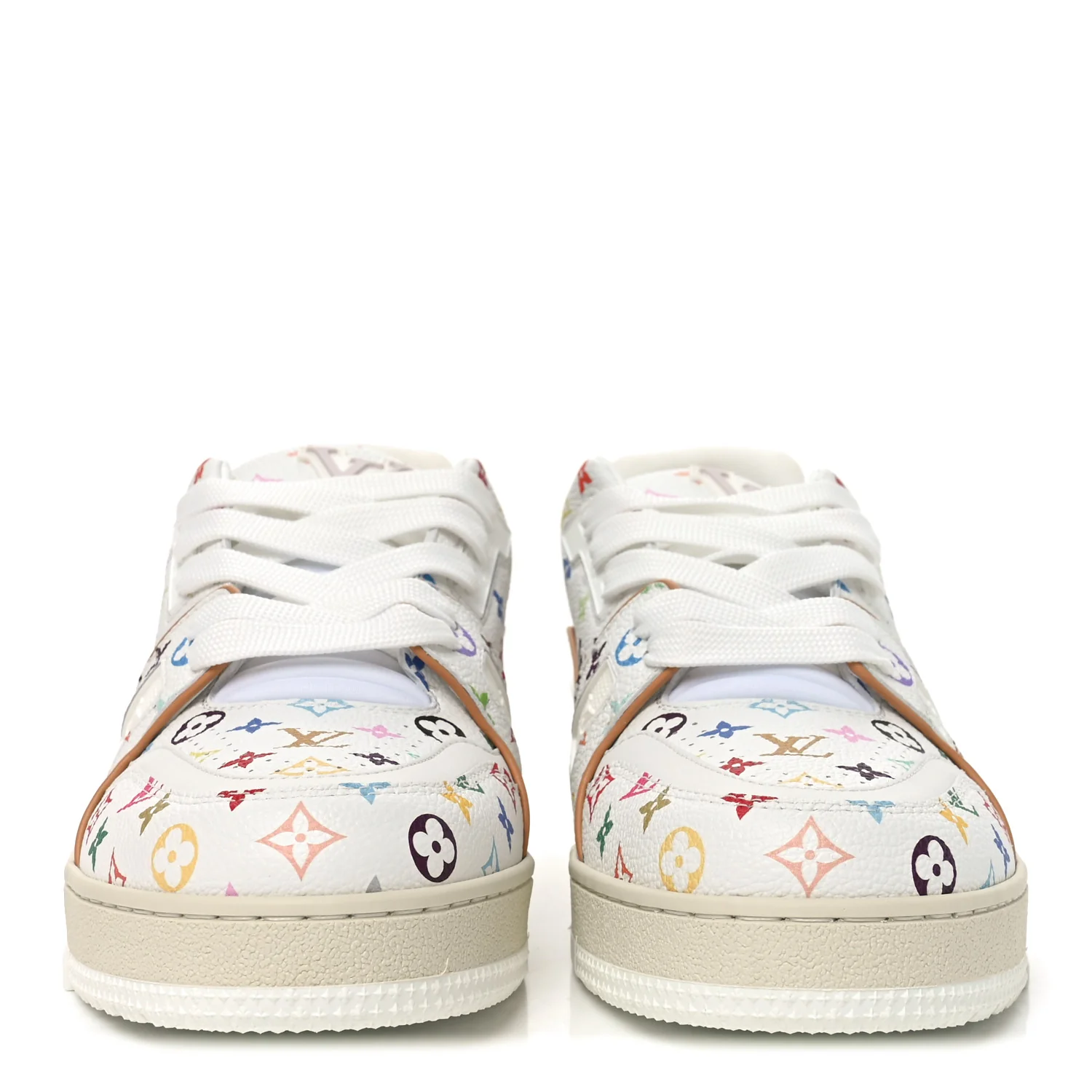 LV X TM Calfskin Monogram Multicolor Womens LV Trainer Sneakers 39 White Multicolor - Top Club