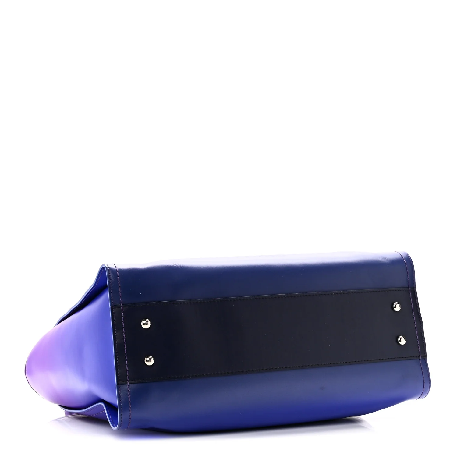 Shaded Calfskin Small Deauville Tote Purple Blue - Top Club