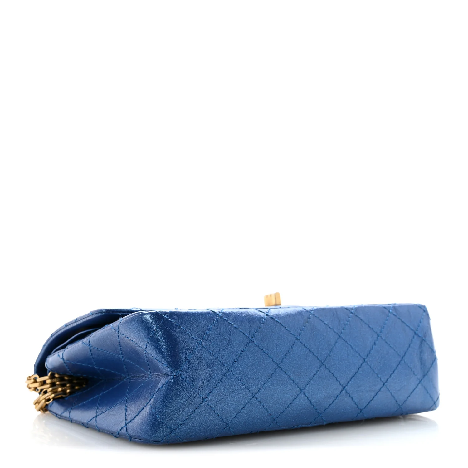 Metallic Calfskin Quilted 2.55 Reissue 225 Flap Blue - Top Club