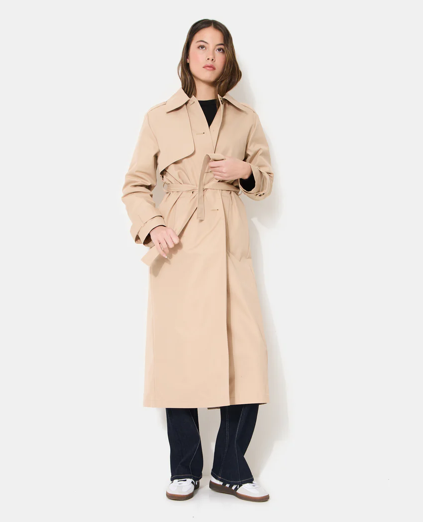 Pimkie Trench long avec ceinture à nouer