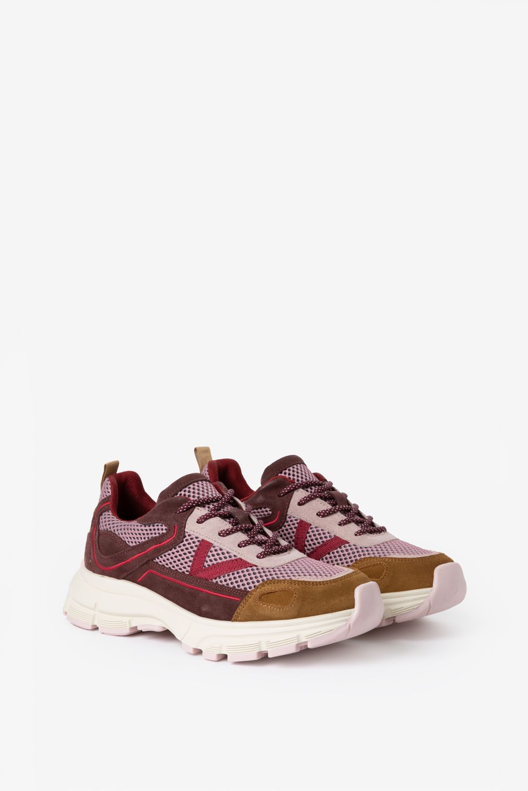 Lichtpaarse su&egrave;de sneakers