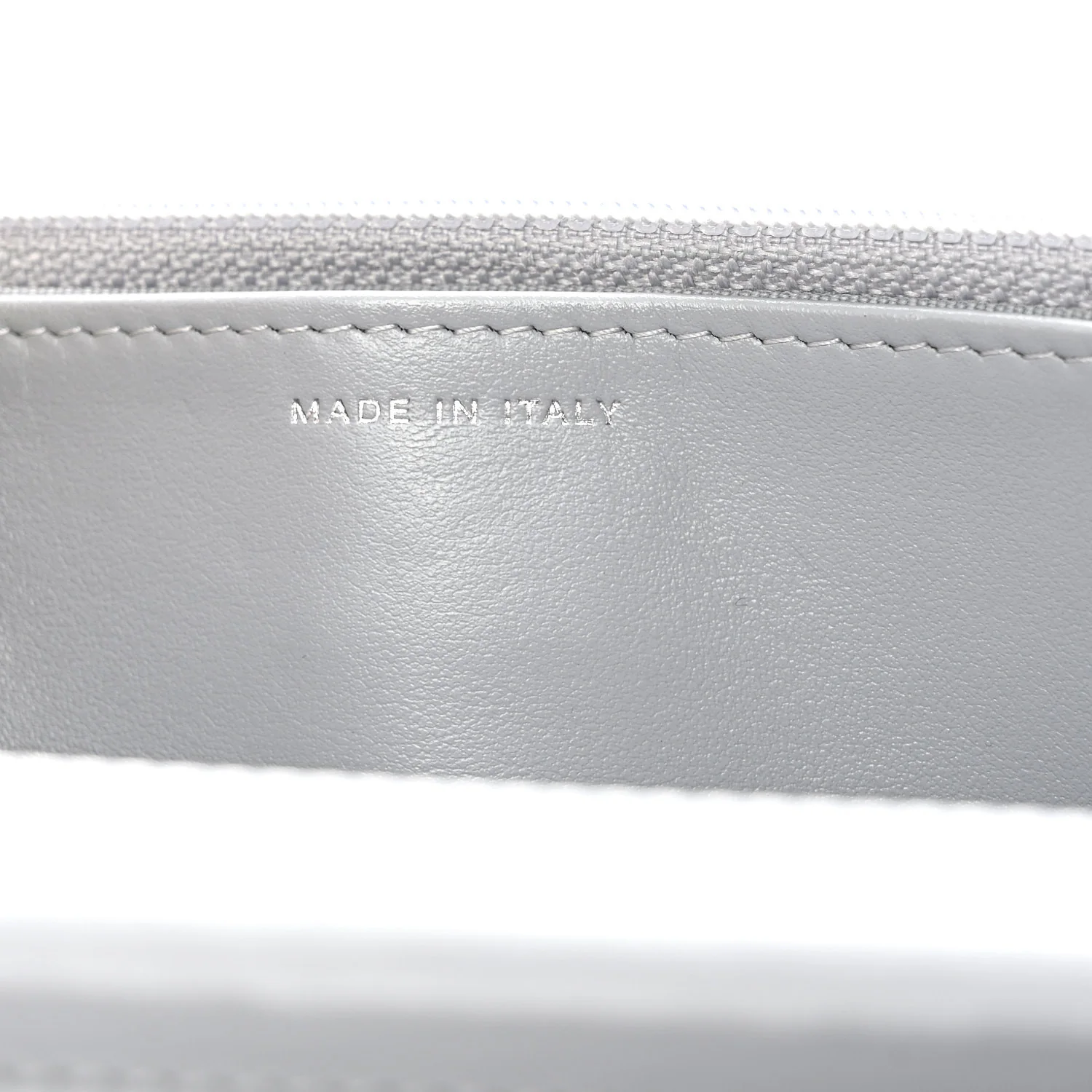 Caviar Quilted Boy Wallet On Chain WOC Grey - Top Club