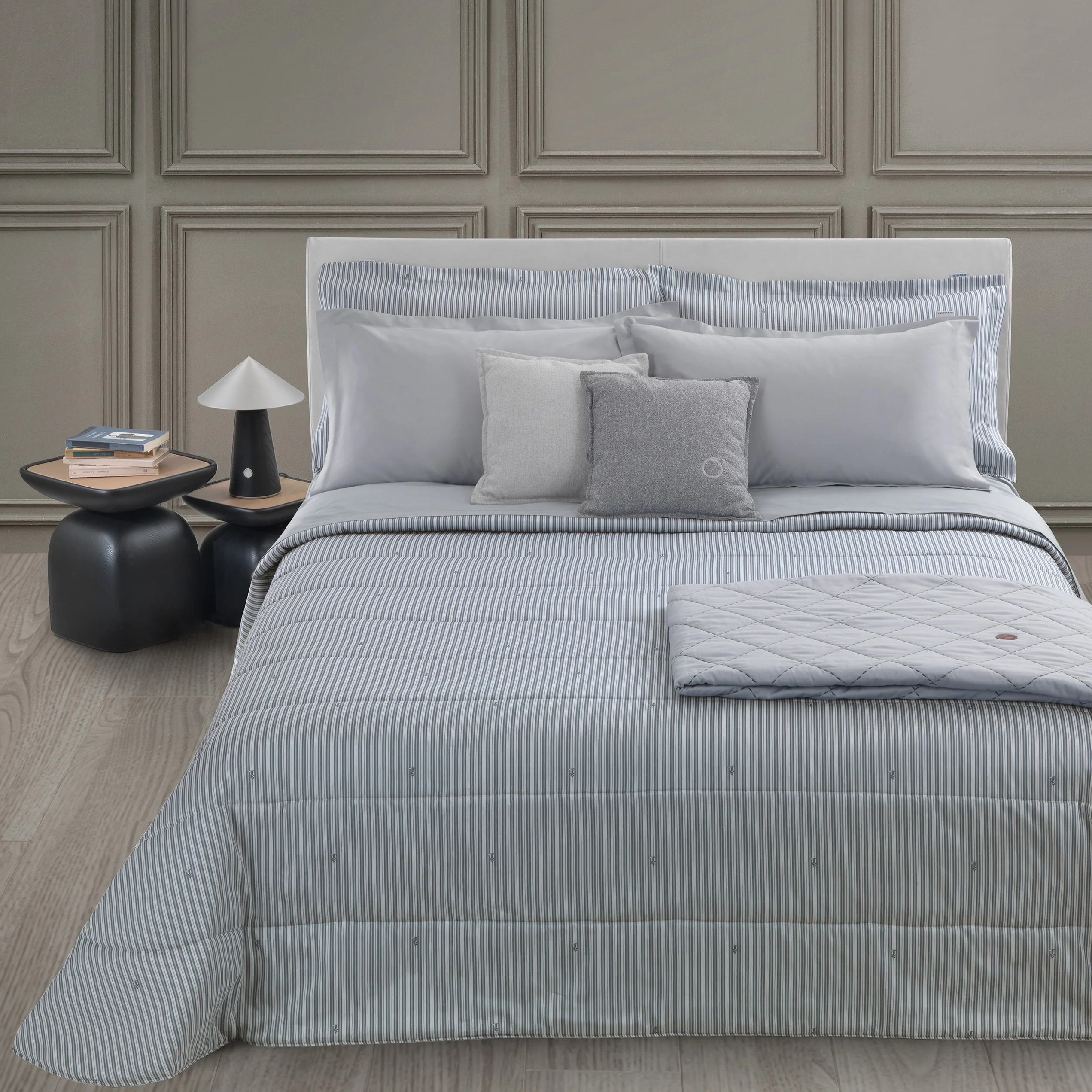 Trapunta In Raso Di Cotone Straight Matrimoniale