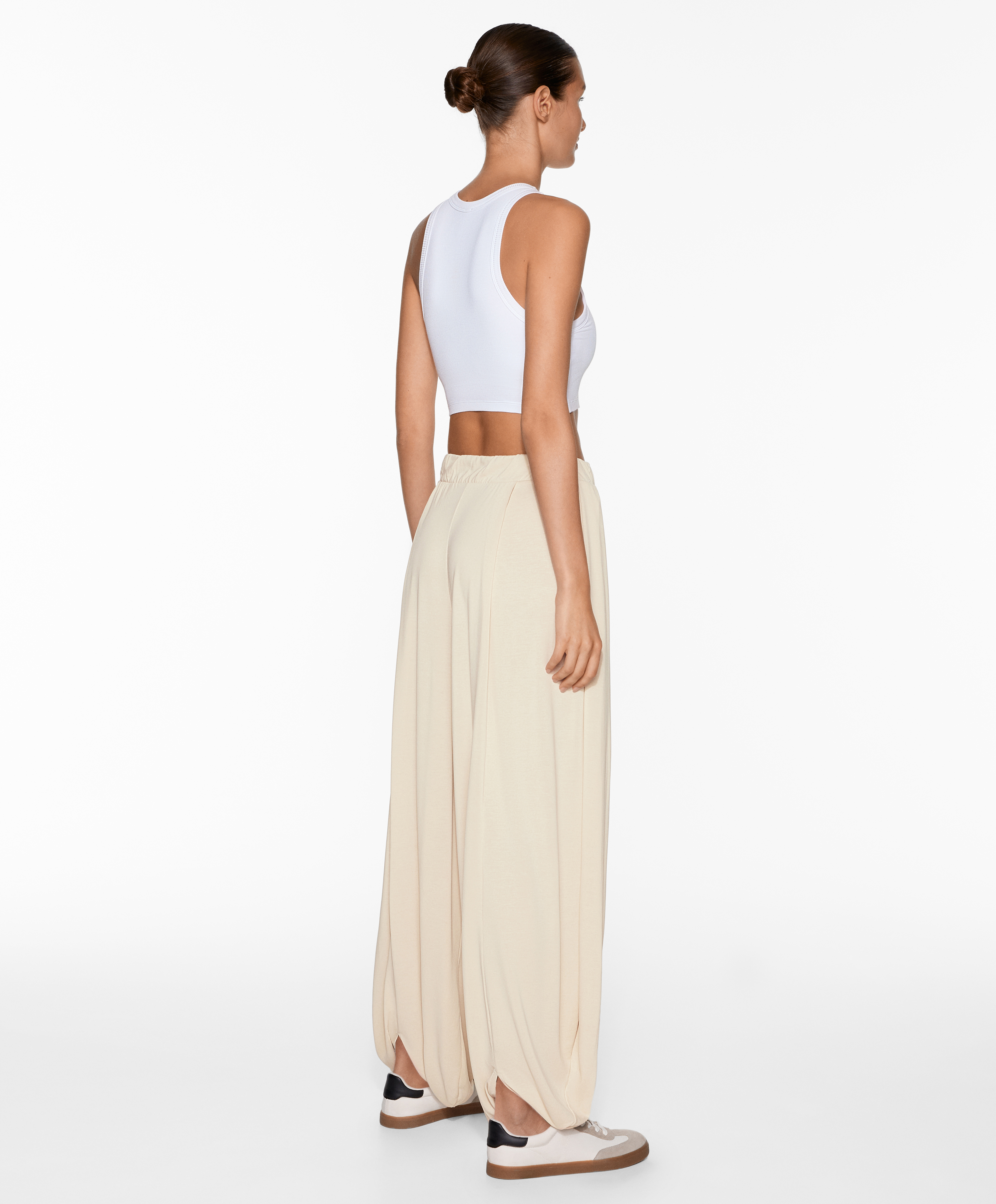 OYSHO Modal blend wide-leg trousers