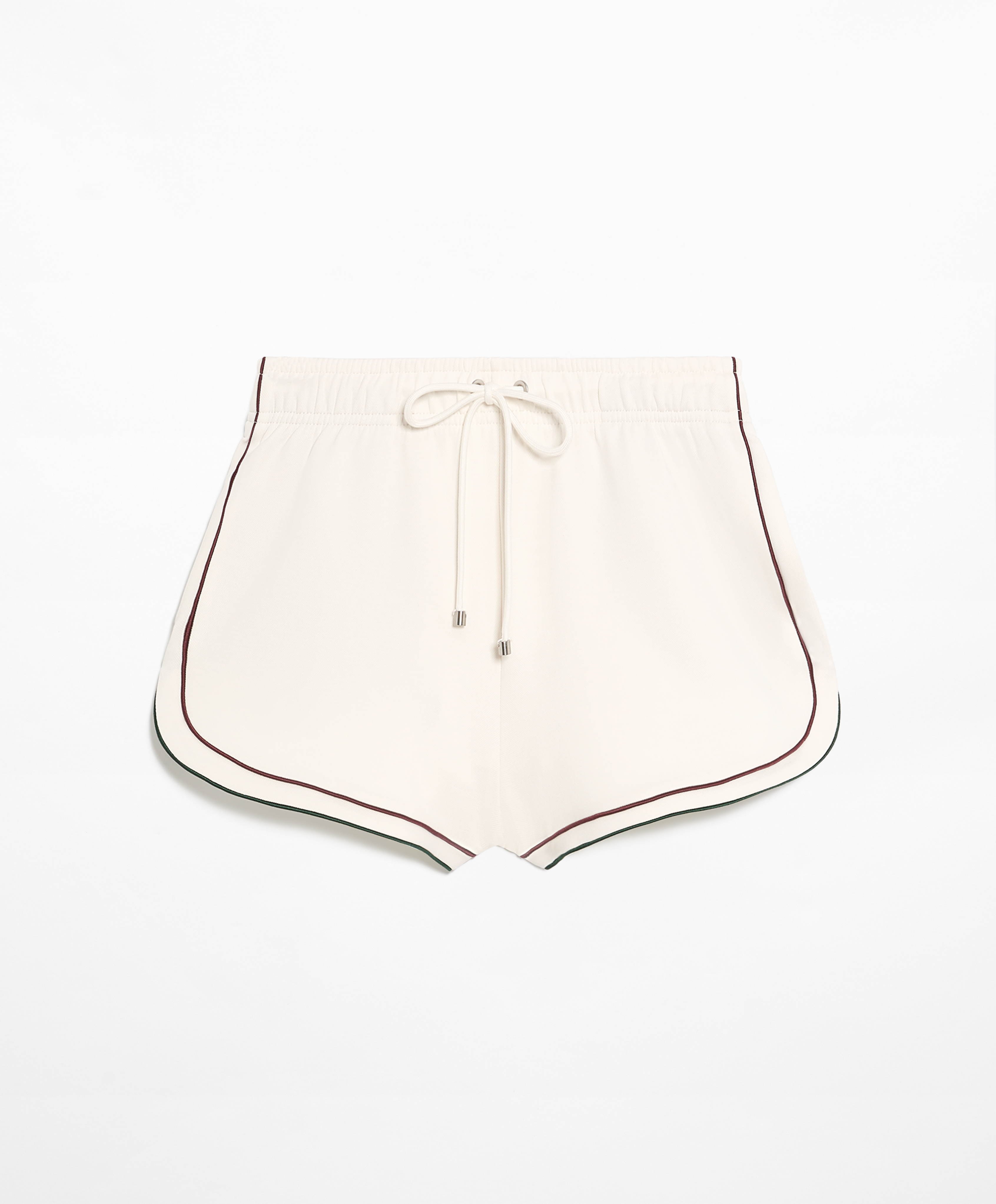 OYSHO Cotton blend piqué shorts with double piping