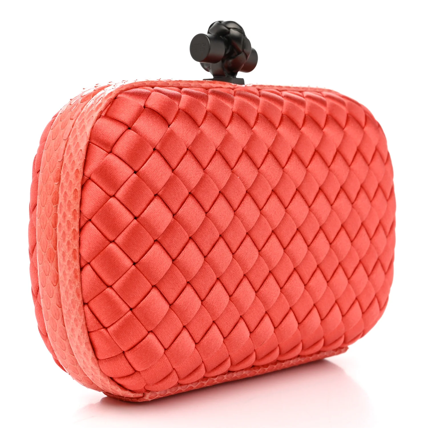 Satin Intreccio Impero Ayers Knot Clutch Magma - Top Club