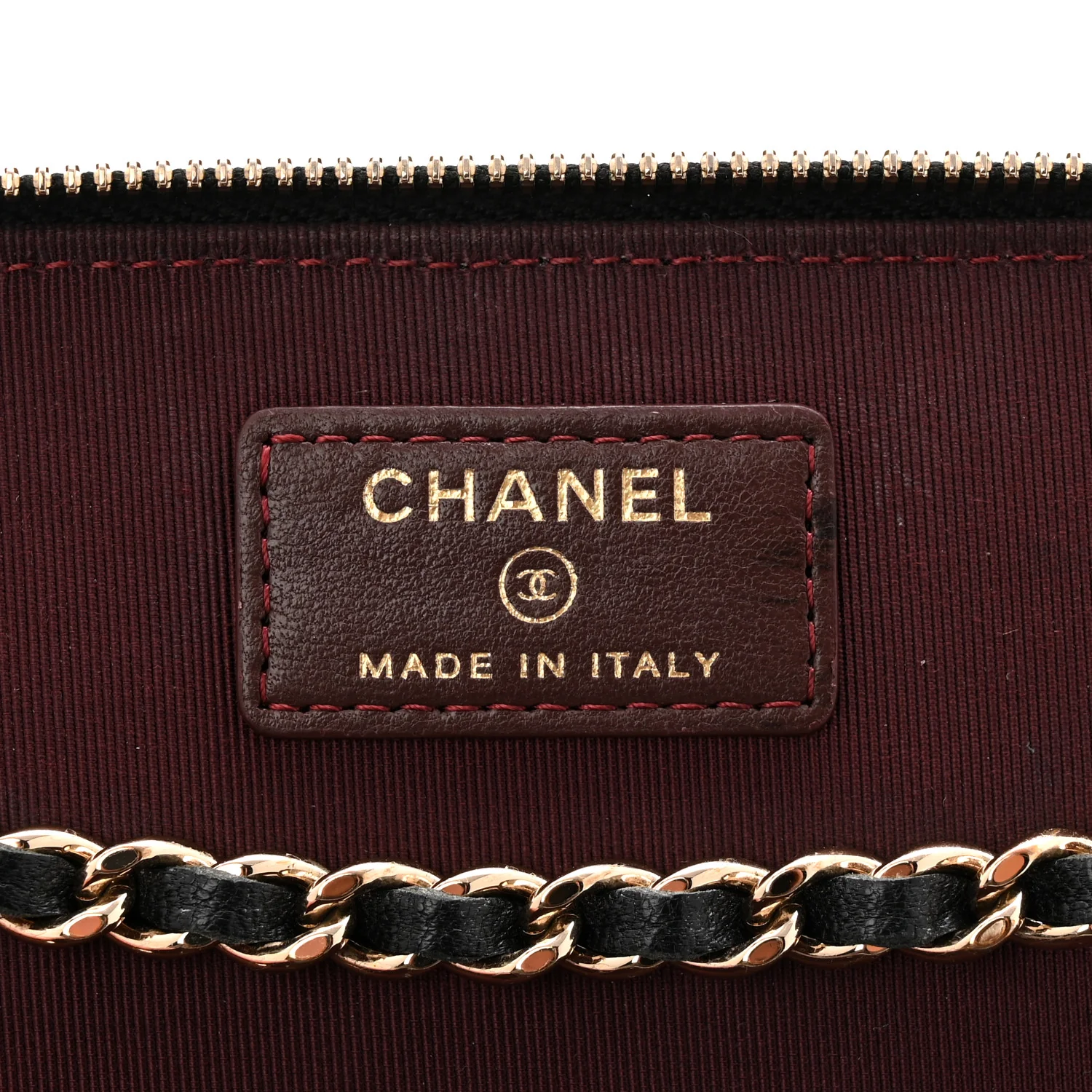 Lambskin Quilted Small Vanity Case With Chain Black - Top Club