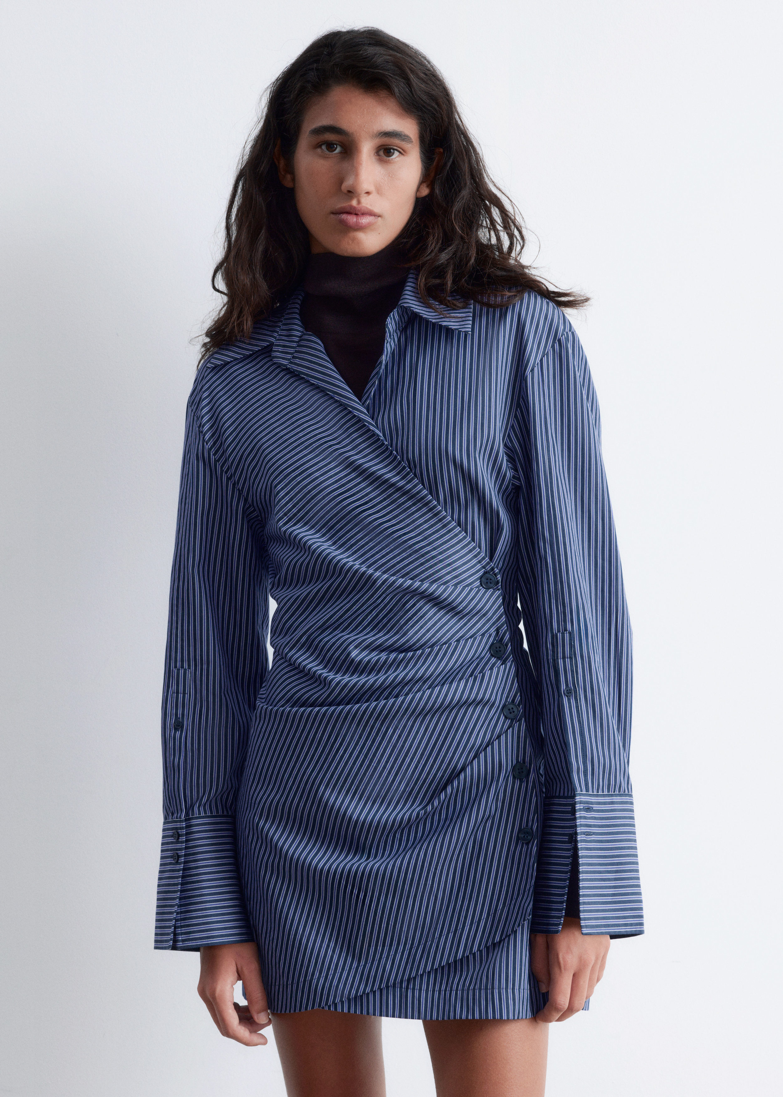 & Other Stories WRAP SHIRT MINI DRESS