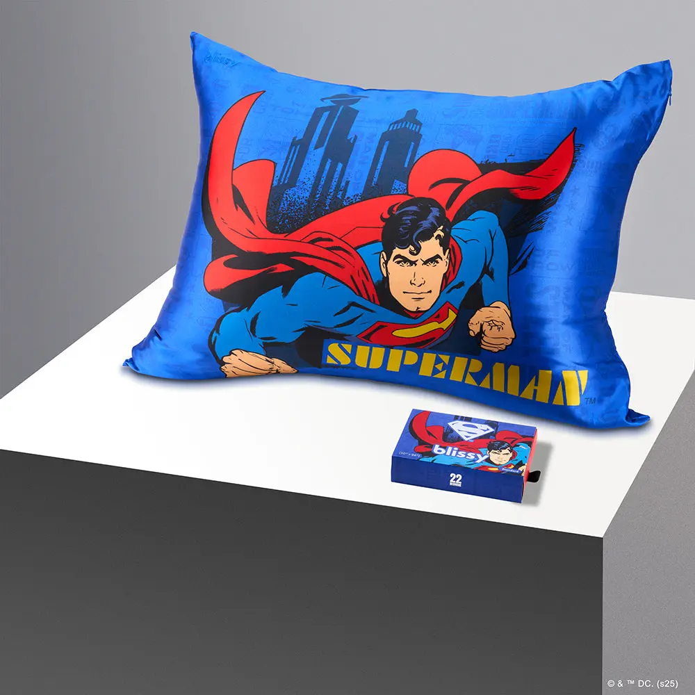 Blissy Superman™ Silk Pillowcase – 100% Mulberry Silk – Improve Hair, Skin & Health While You Sleep