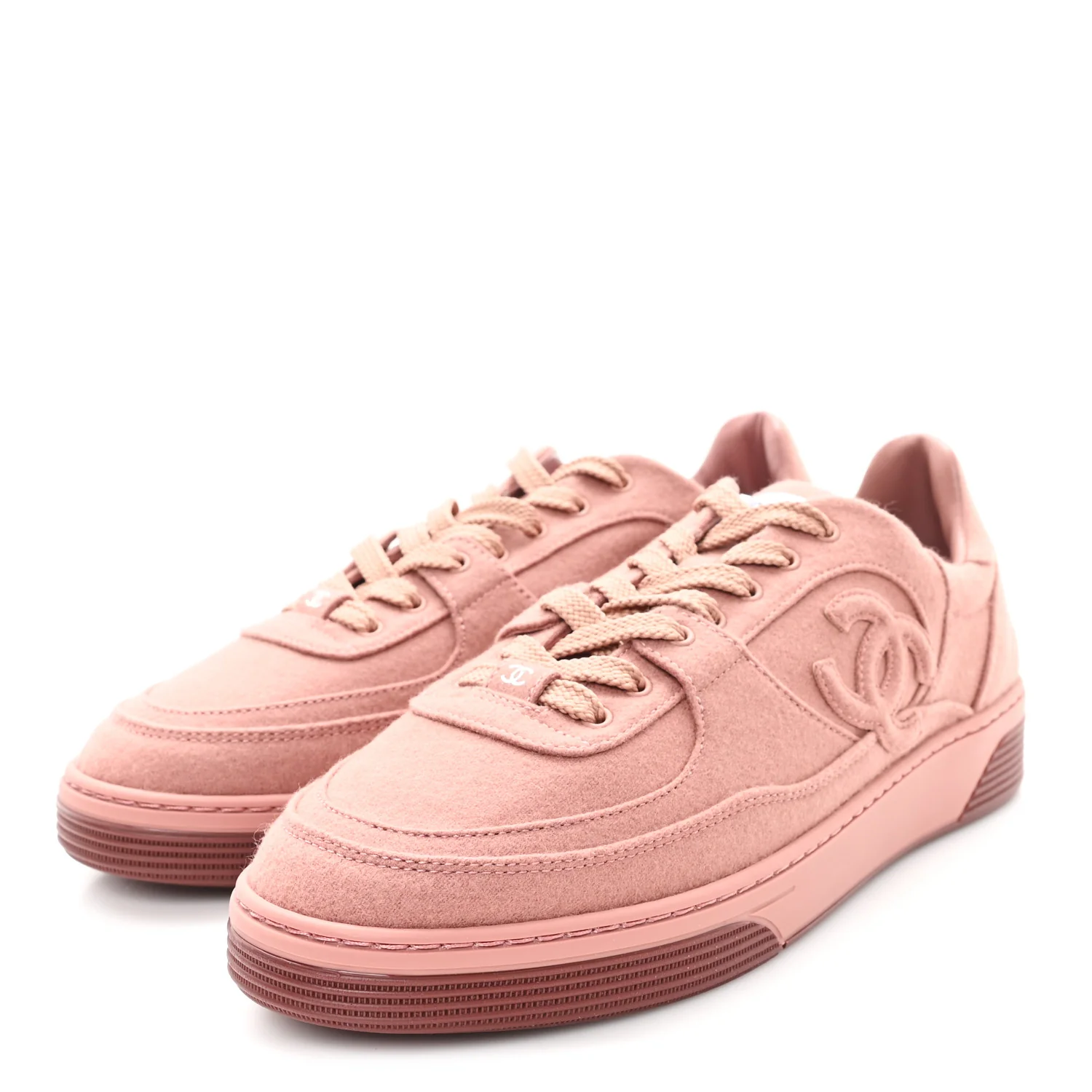 Wool Mixed Fibers Womens CC Sneakers 39 Pink - Top Club