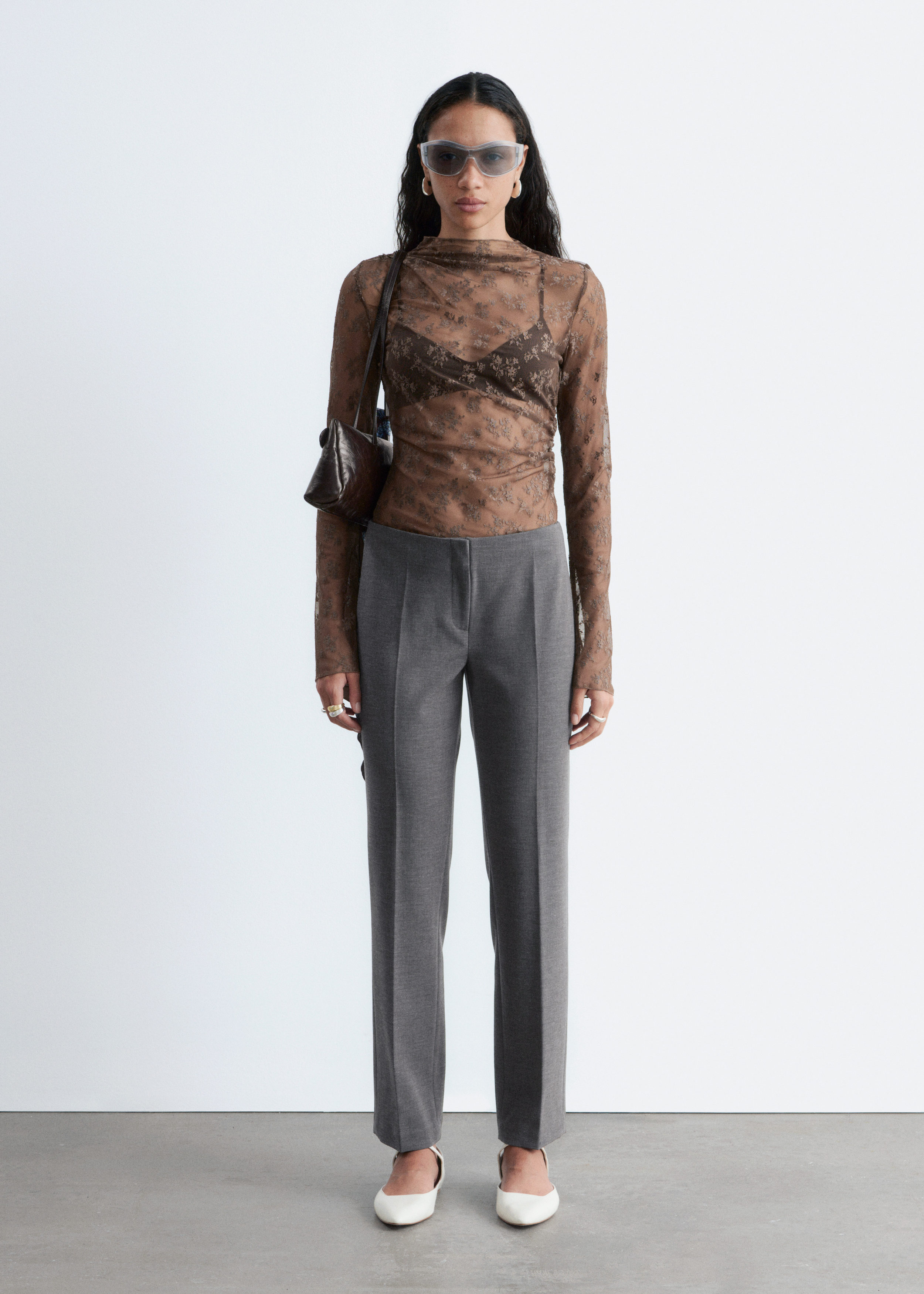 & Other Stories LONG-SLEEVE LACE TOP