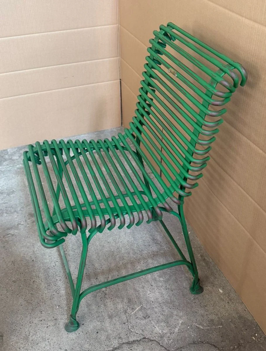 Art Nouveau wrought iron garden chair antique green - Baroque & Art Nouveau garden furniture