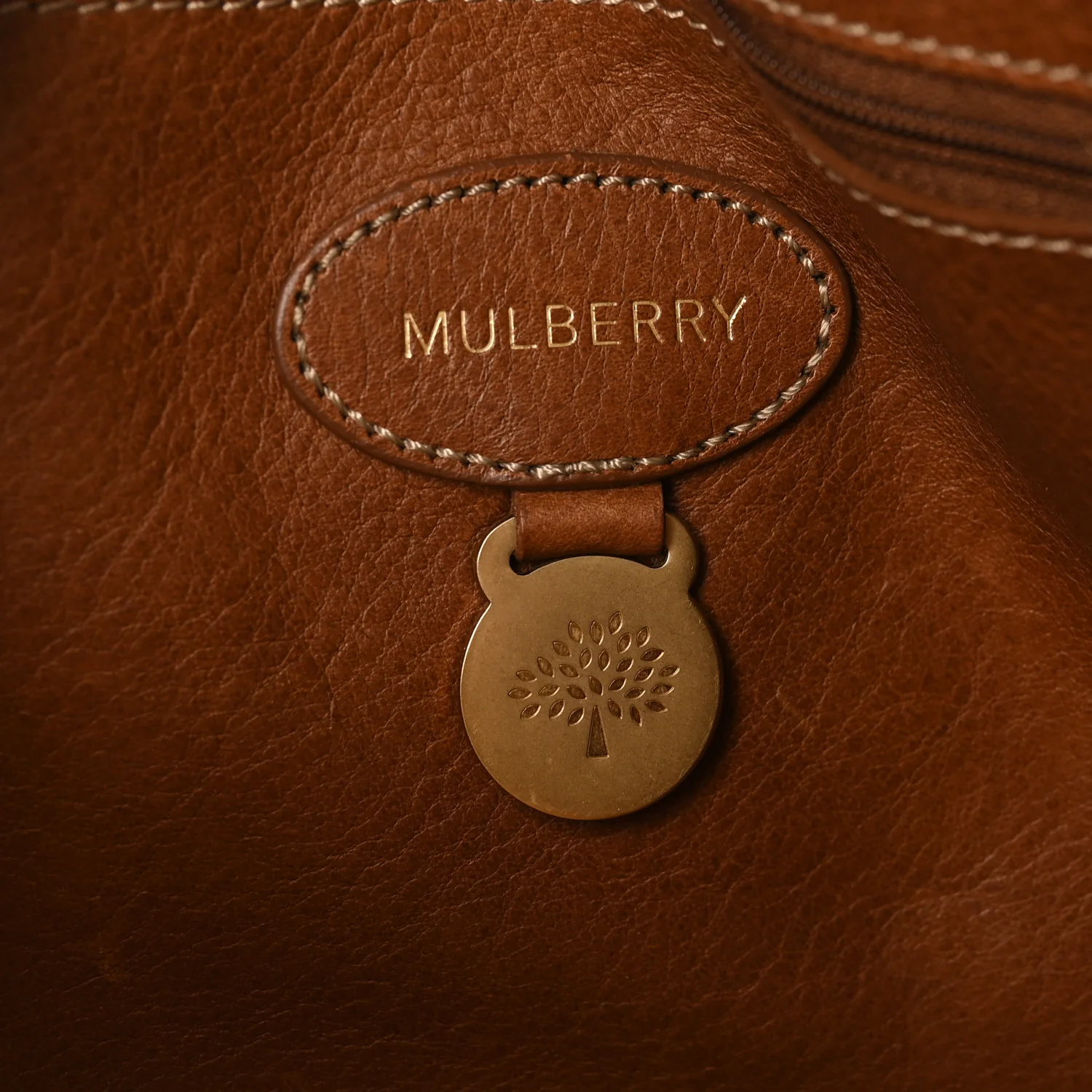 Natural Leather Small Bayswater Oak - Top Club