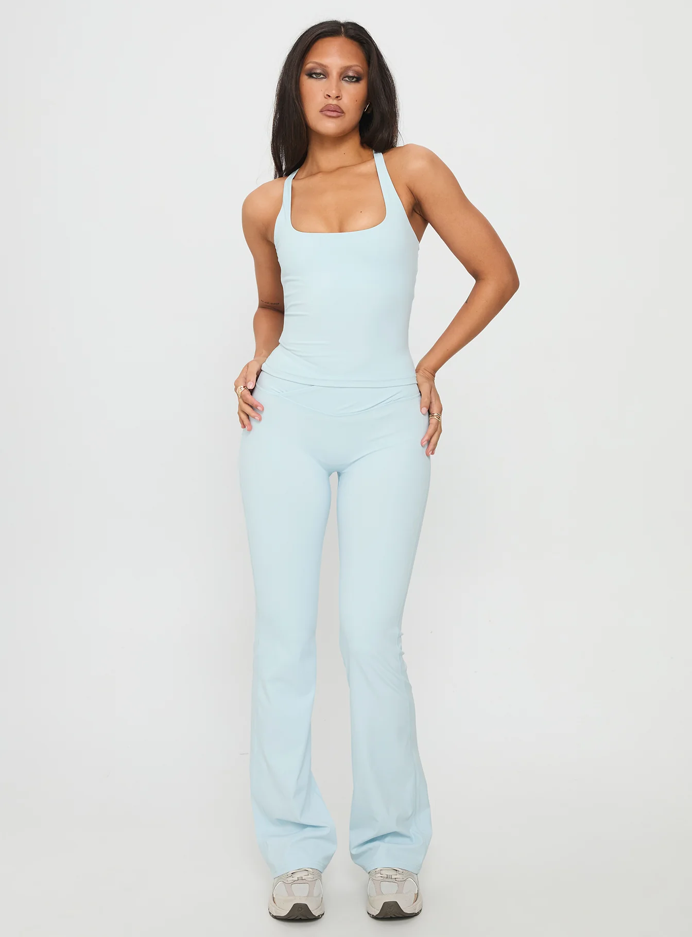 Layup Active Longline Cross Back Top Blue