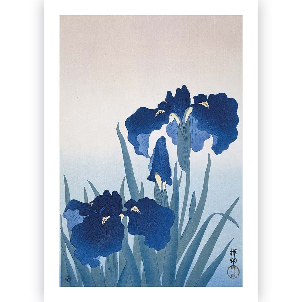 Poster Ohara Koson - Blue Iris 70x100 cm
