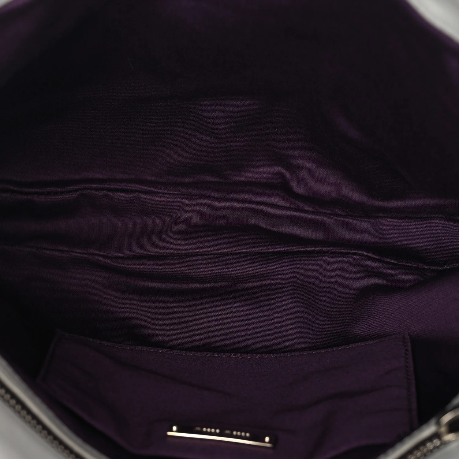 Nappa Matelasse Crystal Flap Clutch Grey - Top Club