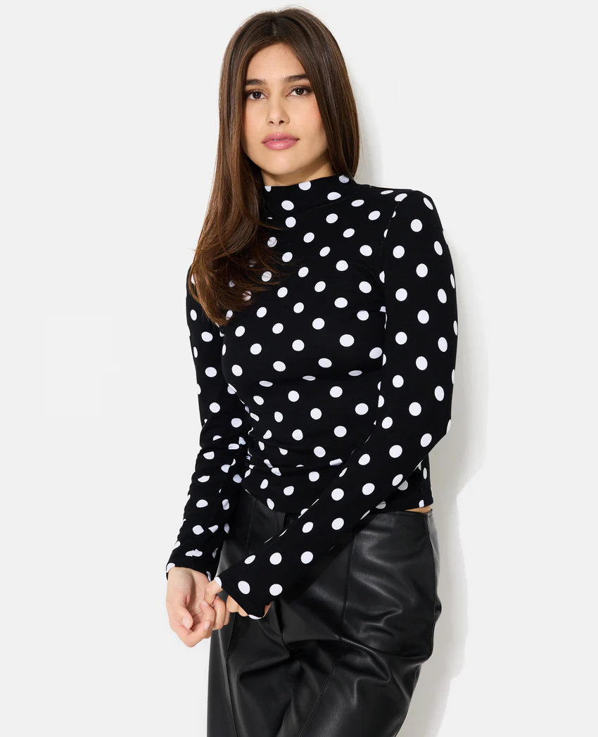 Pimkie T-shirt manches longues motifs pois