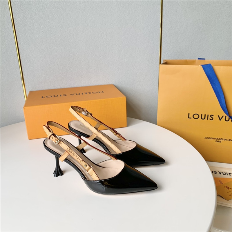 louis vuitton LV flower electroplated heel back high heel sandals - Sneaker Replica Workshop