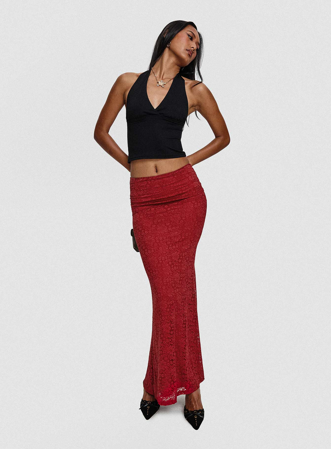 Silene Maxi Skirt Red