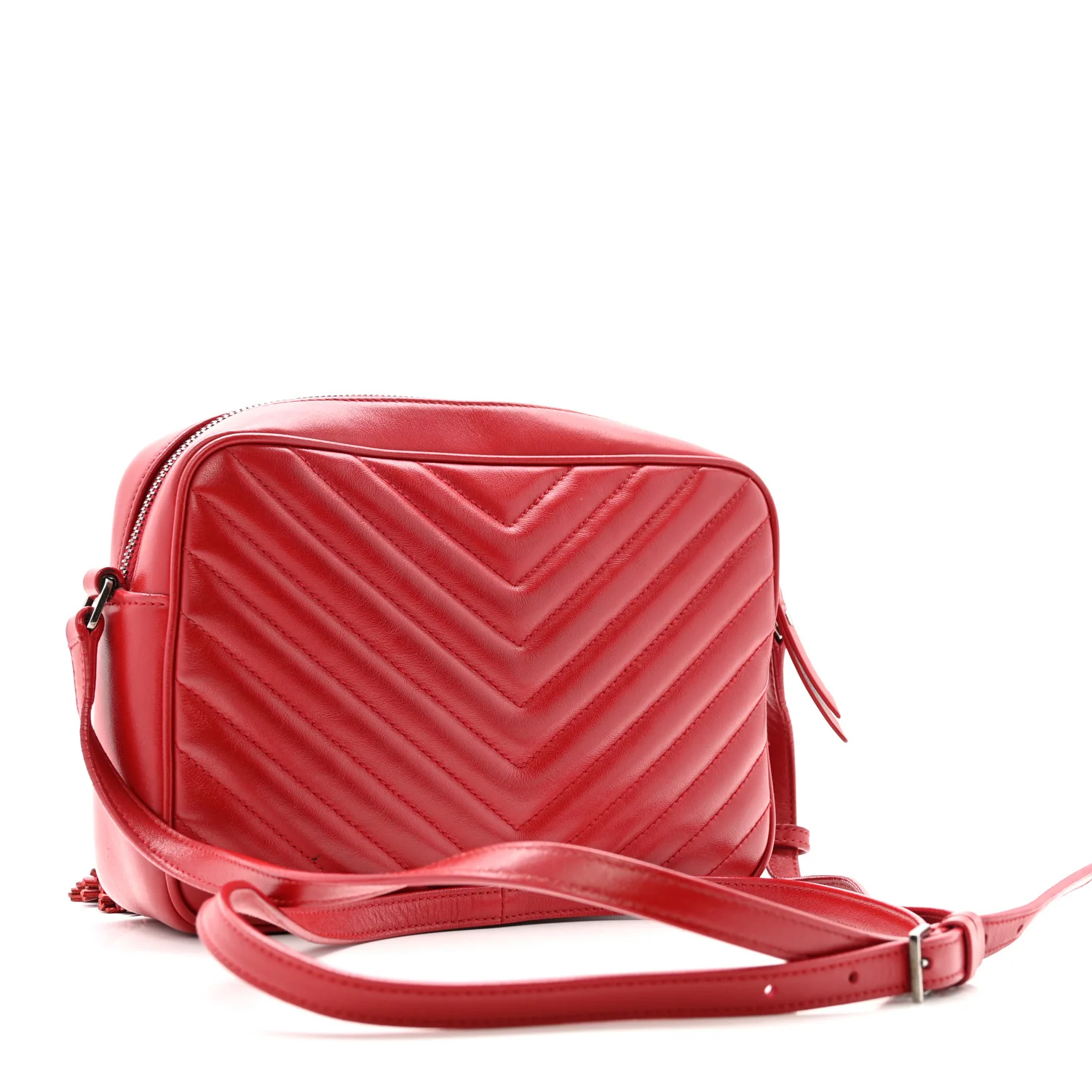 Calfskin Matelasse Monogram Lou Camera Bag Red - Top Club