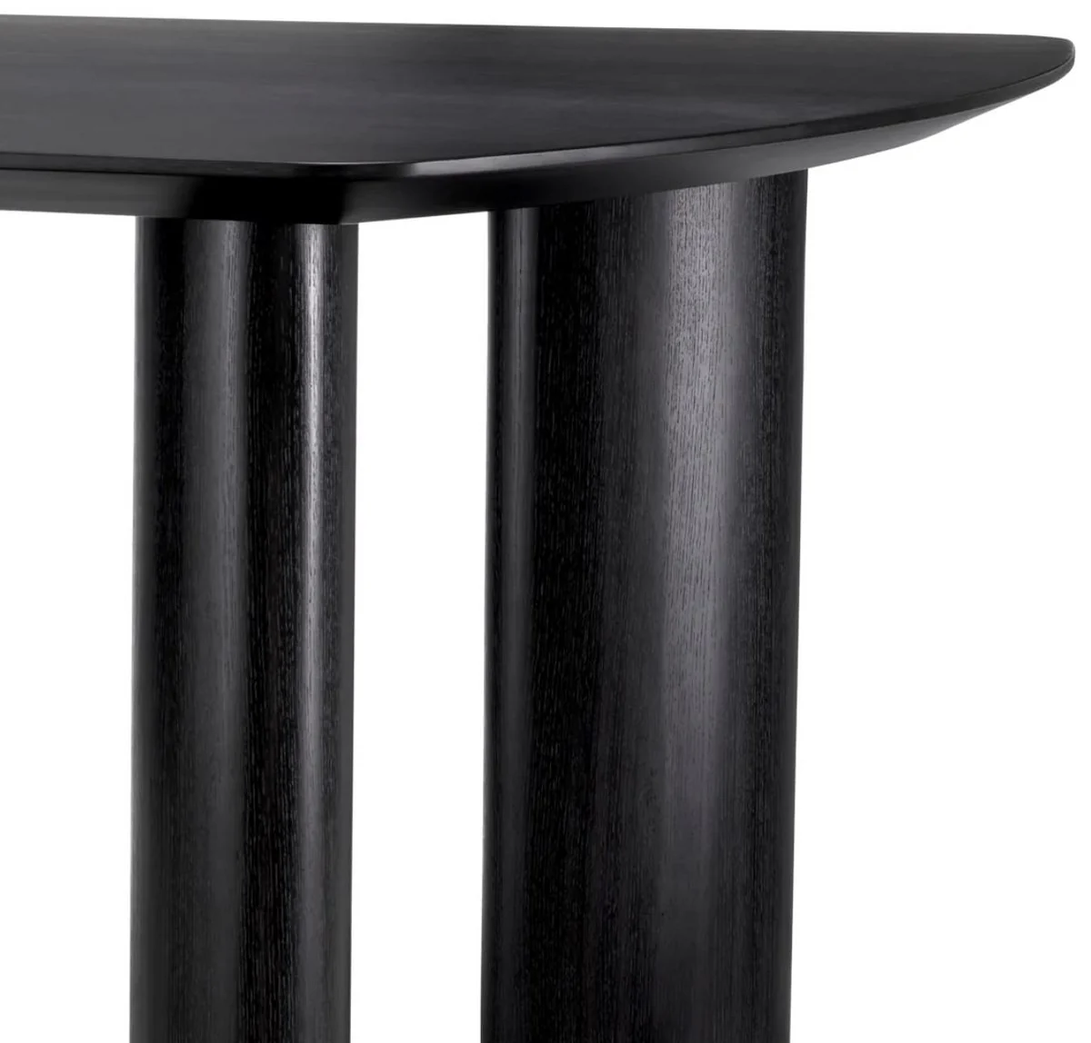Luxury dining table black gray 230 x 120 x H. 76.5 cm - solid wood kitchen table with slightly curved table top - dining room furniture - kitchen furniture - luxury furniture - luxury furnishings