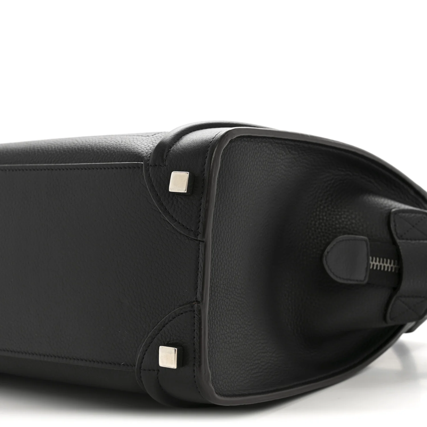 Drummed Calfskin Micro Luggage Black - Top Club