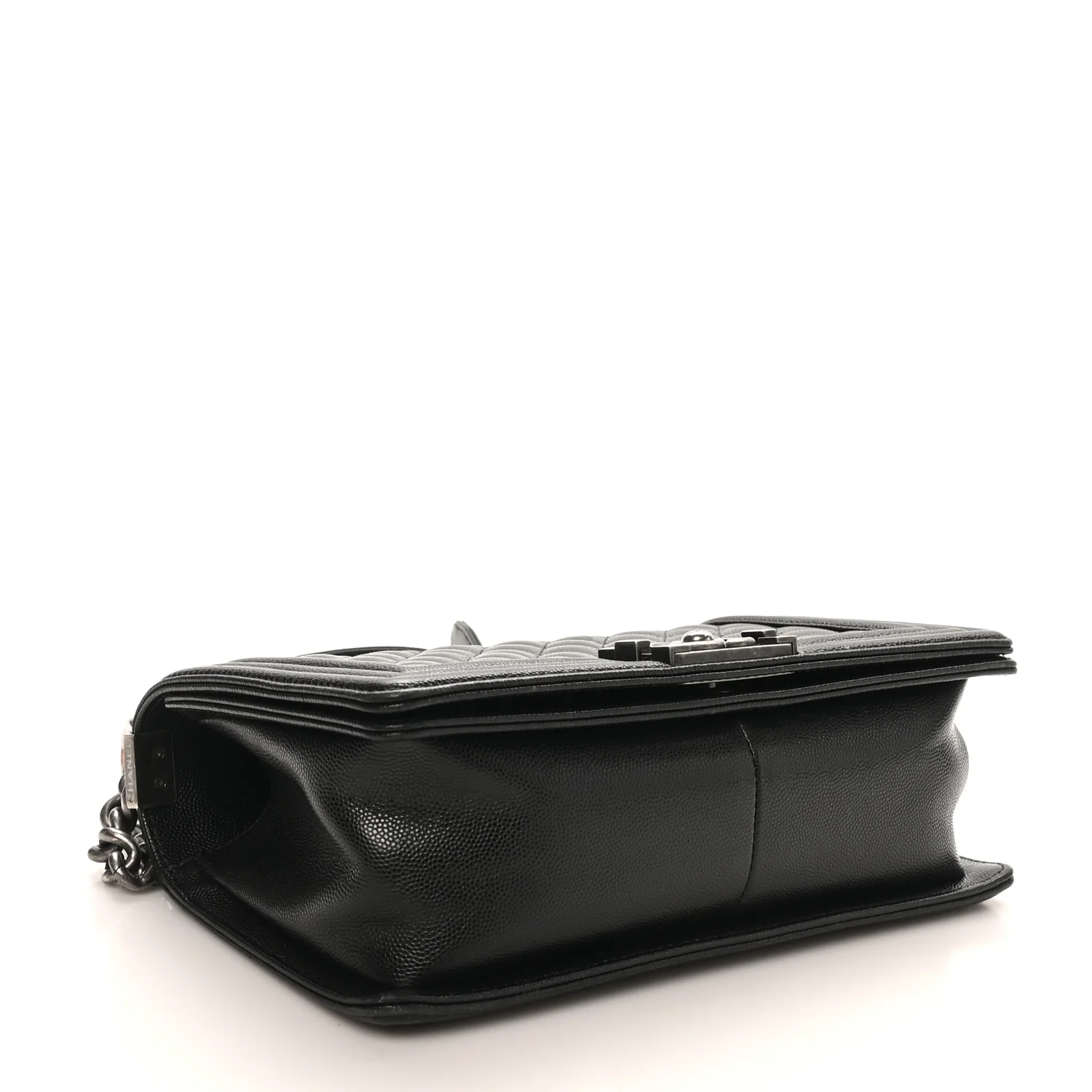 Caviar Quilted Medium Boy Flap Black - Top Club