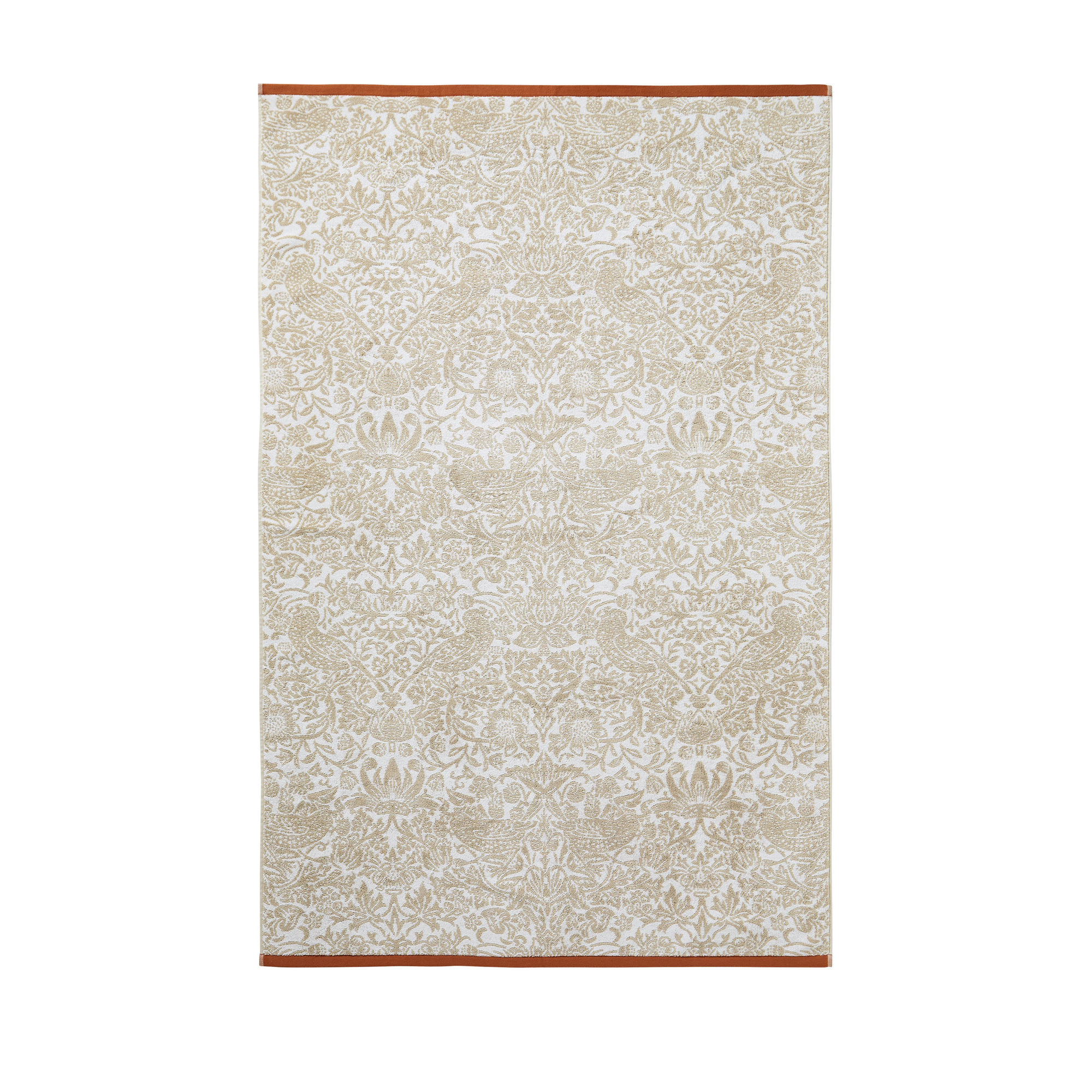 Badhanddoek Strawberry Thief Linen-rust 100x150 cm