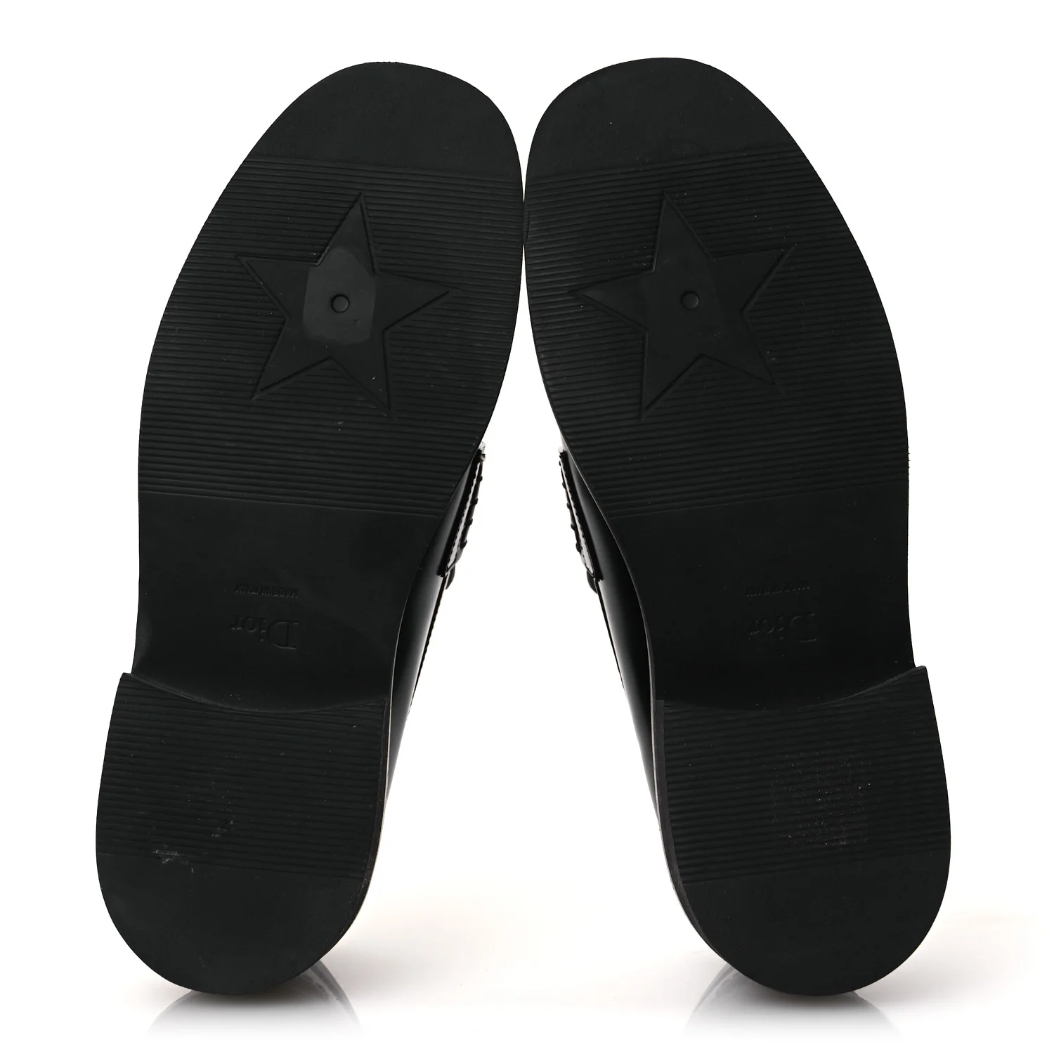 Brushed Calfskin Boy Loafers 37.5 Black White - Top Club
