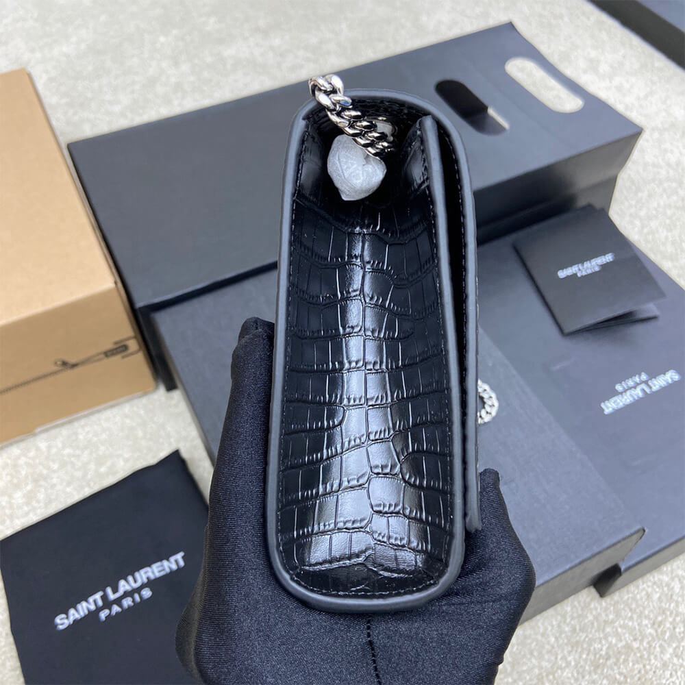 YSL kate medium tassel in crocodile-embossed leather - Top Club