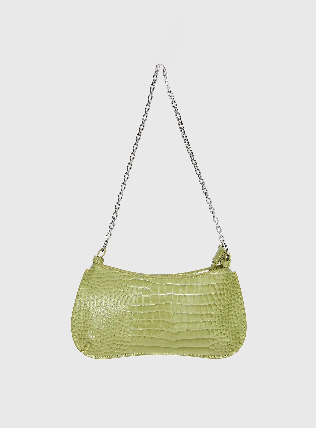 Gwynne Faux Leather Shoulder Bag Green