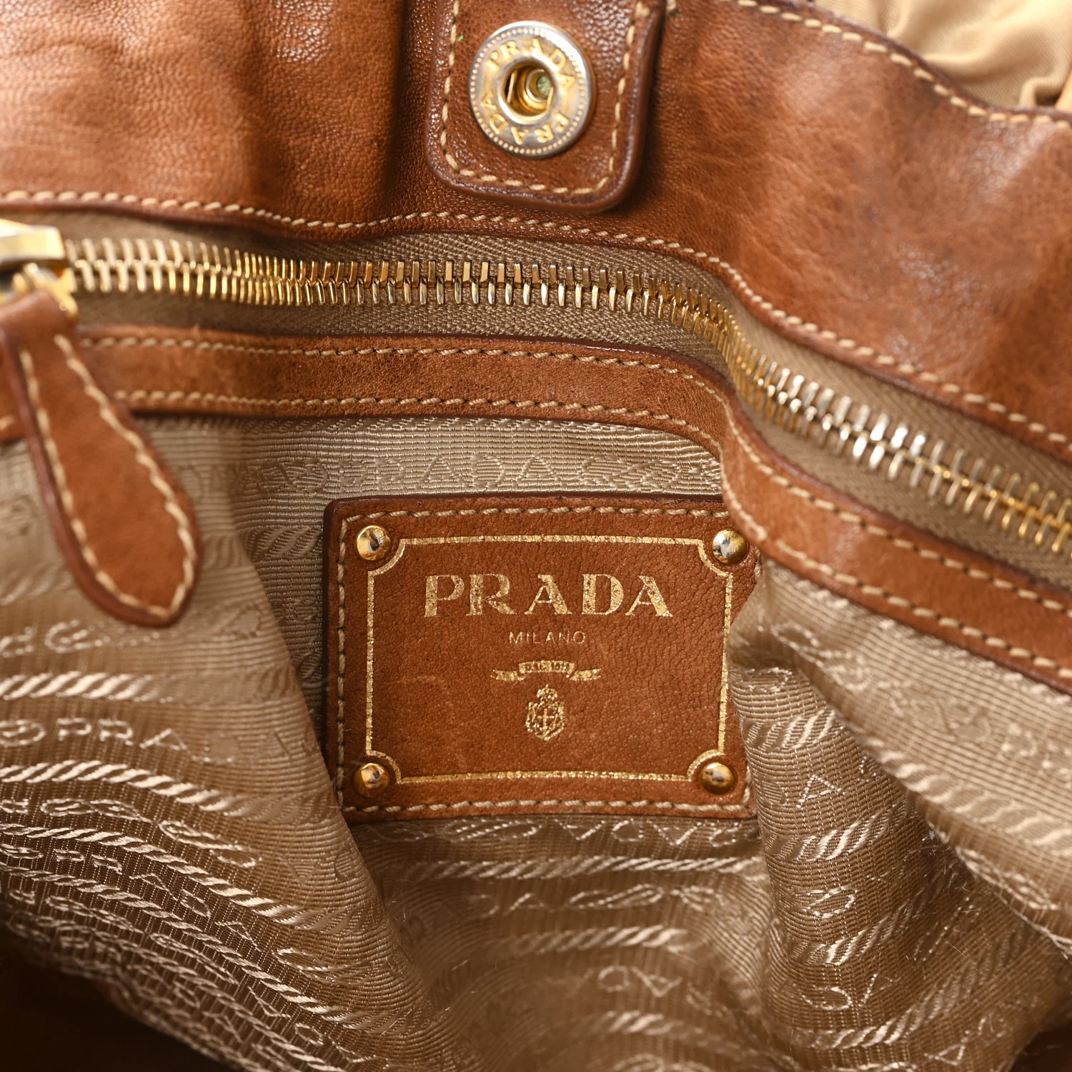 Nylon Jacquard Logo Drawstring Tote Sesamo - Top Club