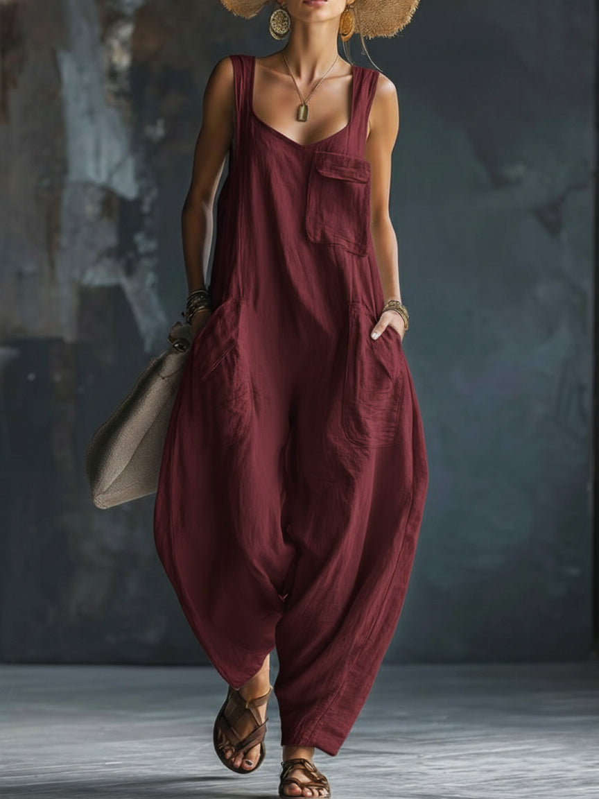 Cozy Loose-fitting Wide-leg Jumpsuit - Nordfashionstorm - Women's Clothing, Fashion for You - Nordfashionstorm.com
