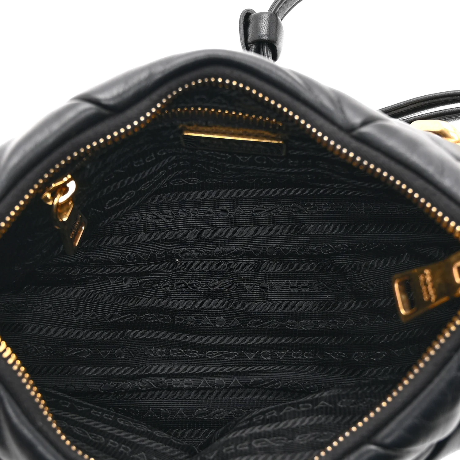 Nappa Triangle Quilted Patchwork System Bag Black - Top Club