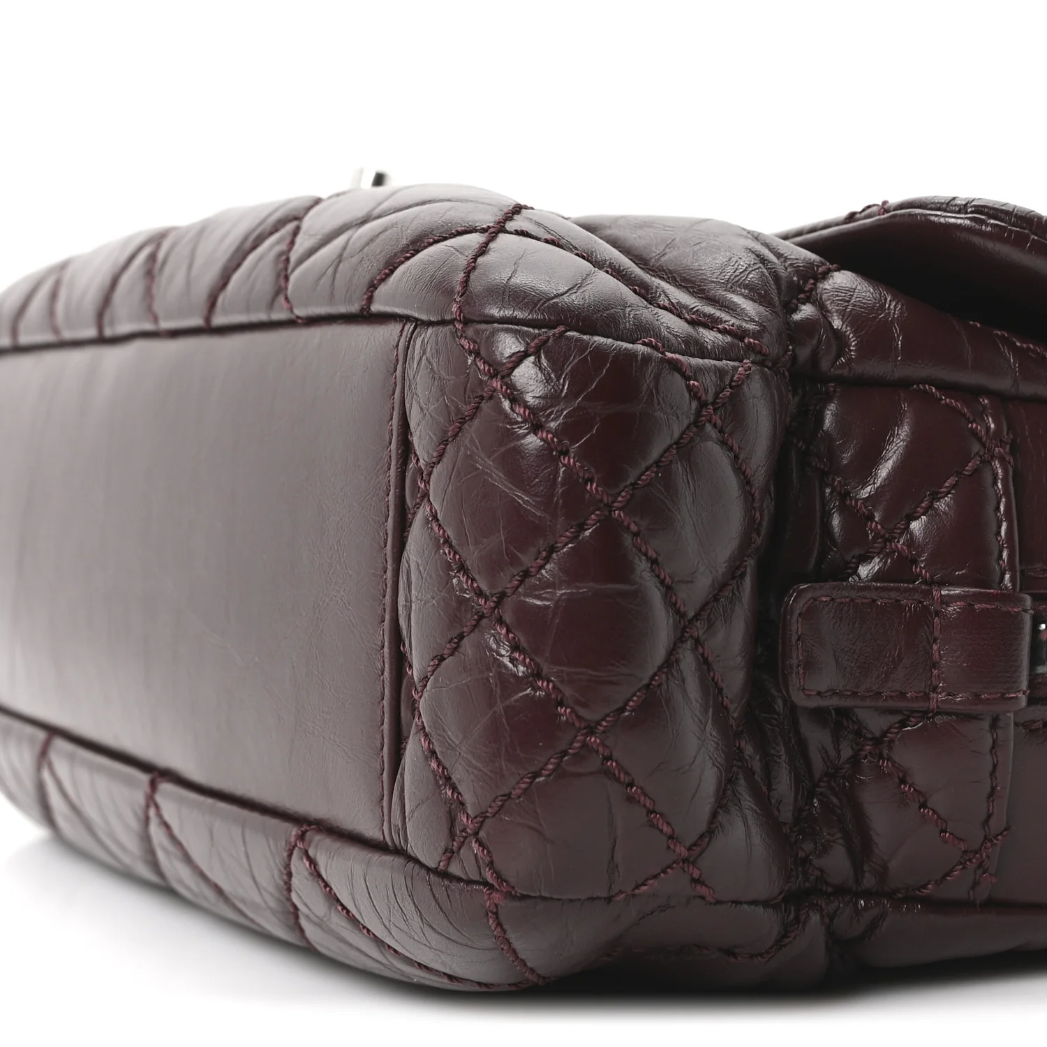 Aged Calfskin Medium New Portobello Flap Burgundy - Top Club