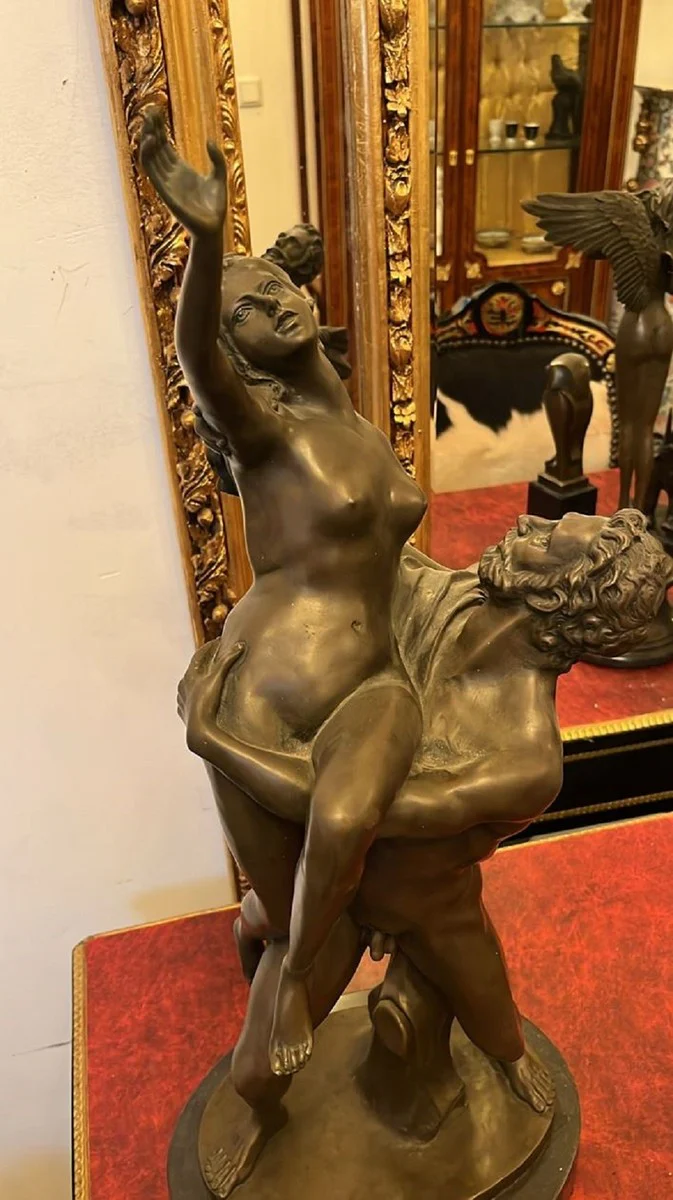 Art Nouveau bronze decorative sculpture man & woman H. 70 cm