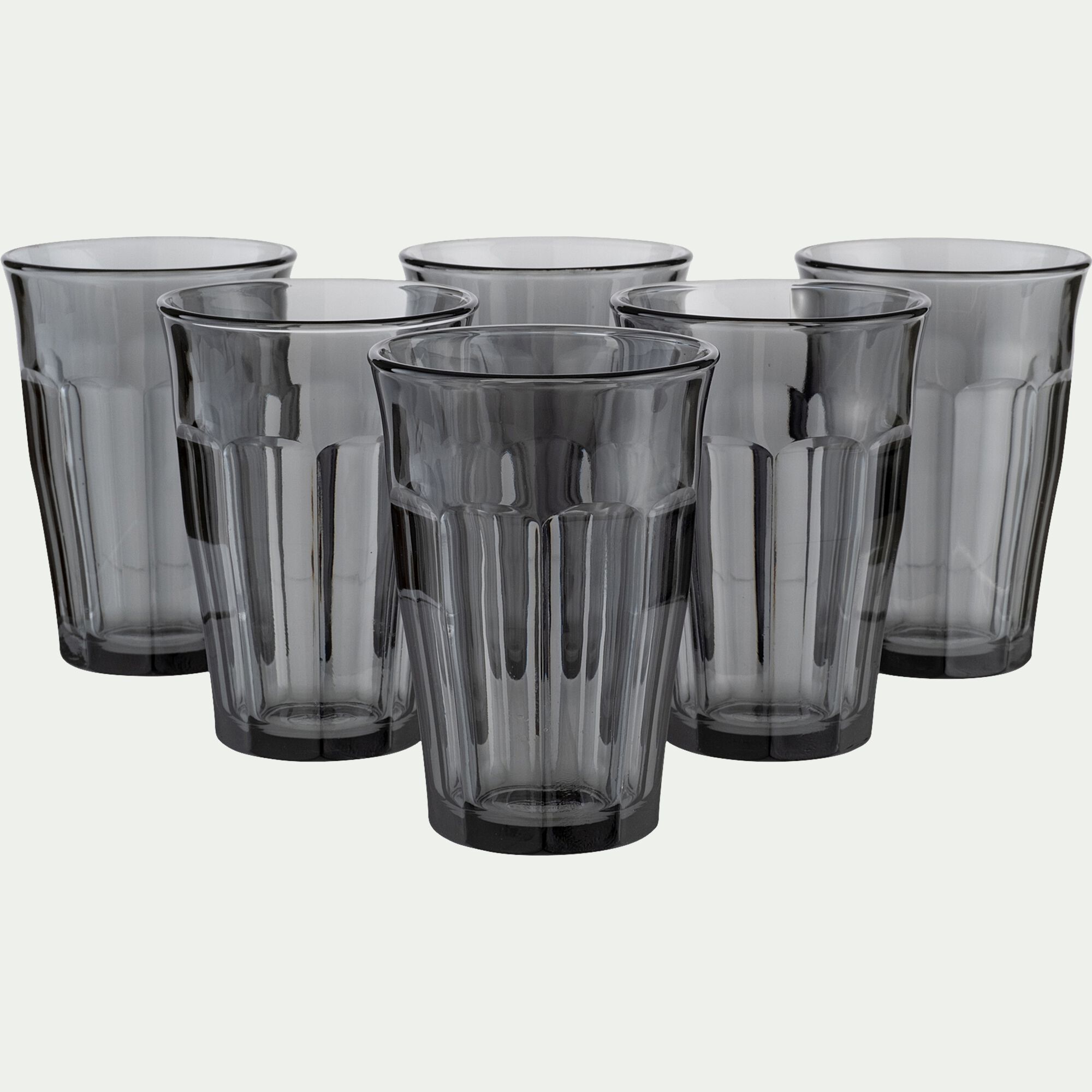 PICARDIE - Gobelet haut en verre 36cl - gris