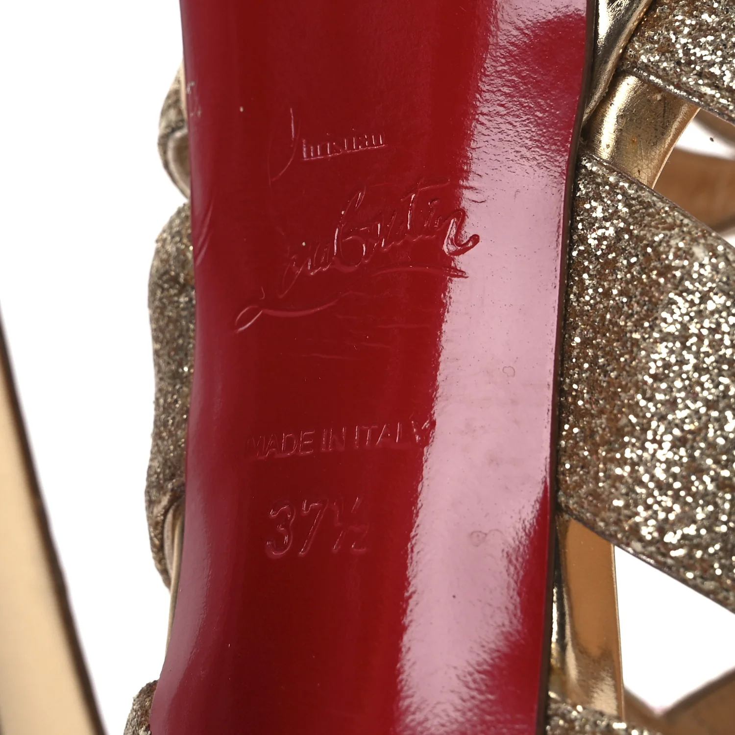 Glitter Mini Specchio Balota Platform Sandals 37.5 Gold - Top Club