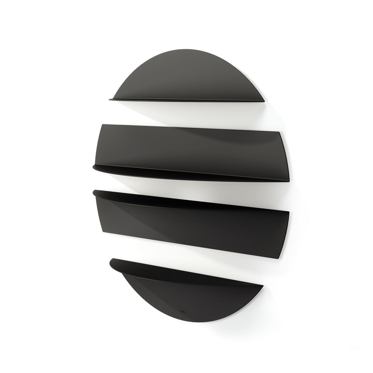 Umbra wandplank Solis rond zwart
