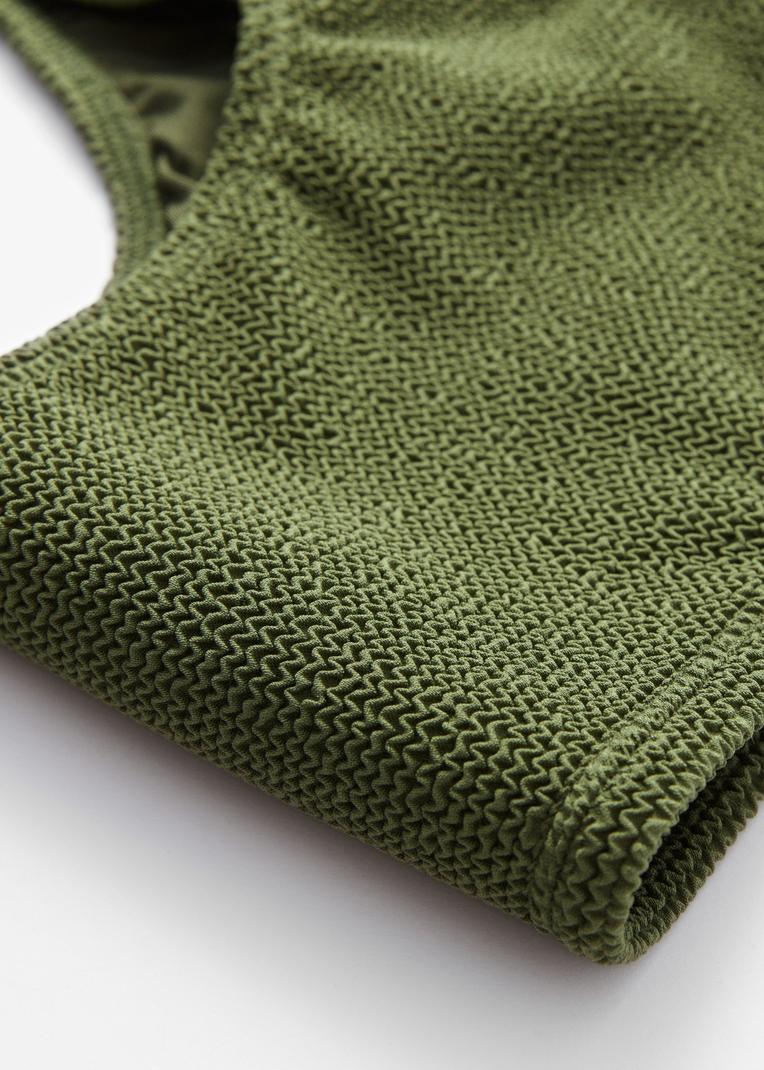 & Other Stories TEXTURED SQUARE-NECK BIKINI TOP