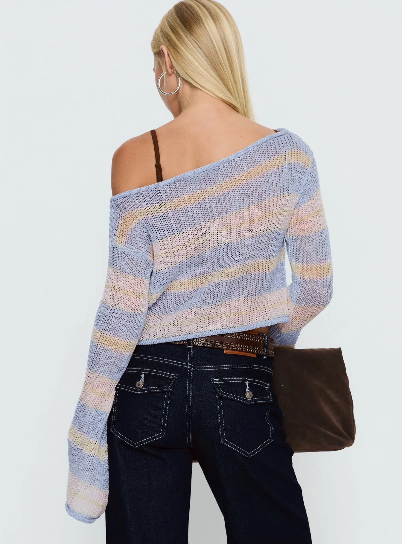 Cafe Pari Sweater Blue Stripe