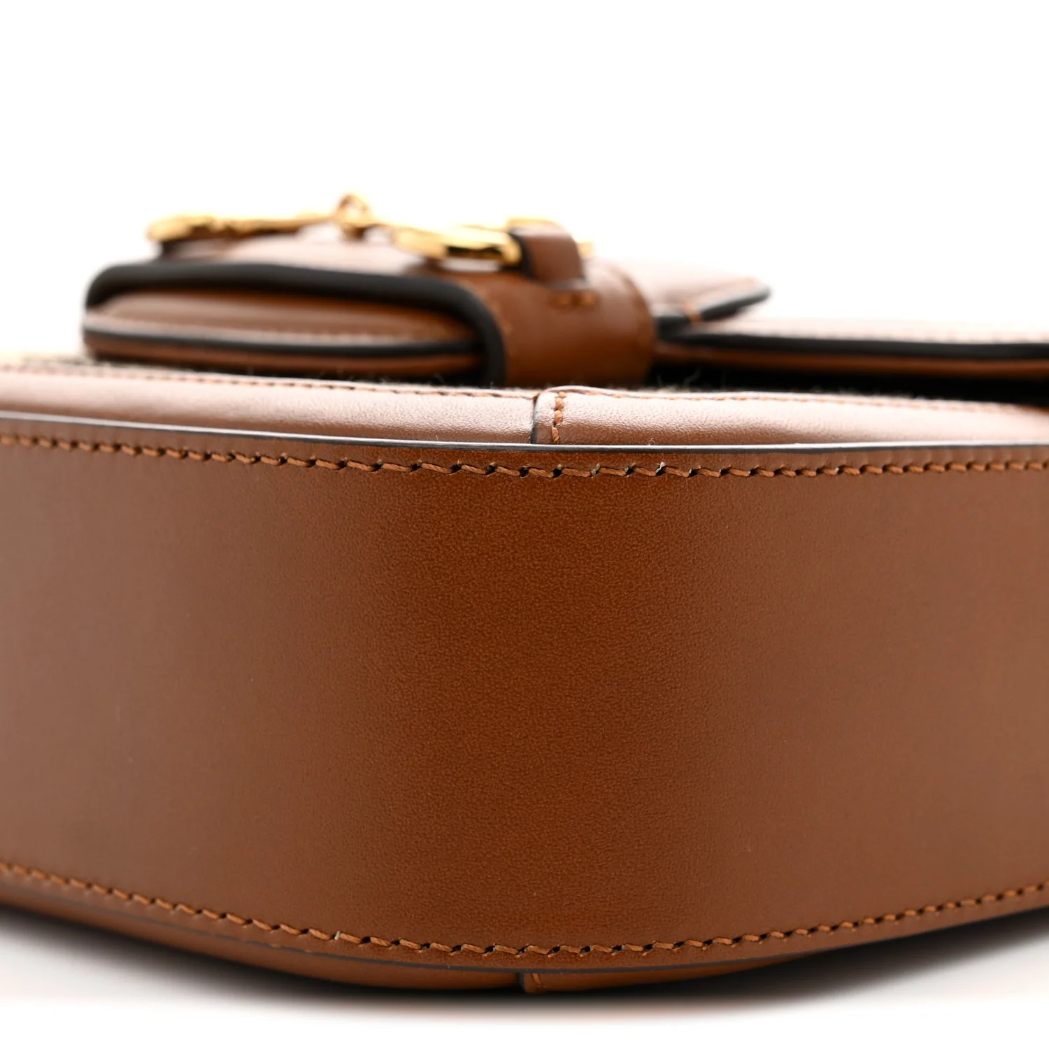 New Canvas Charisma Calfskin Crystal GG Monogram Mini Horsebit 1955 Shoulder Bag Camel Ebony - Top Club