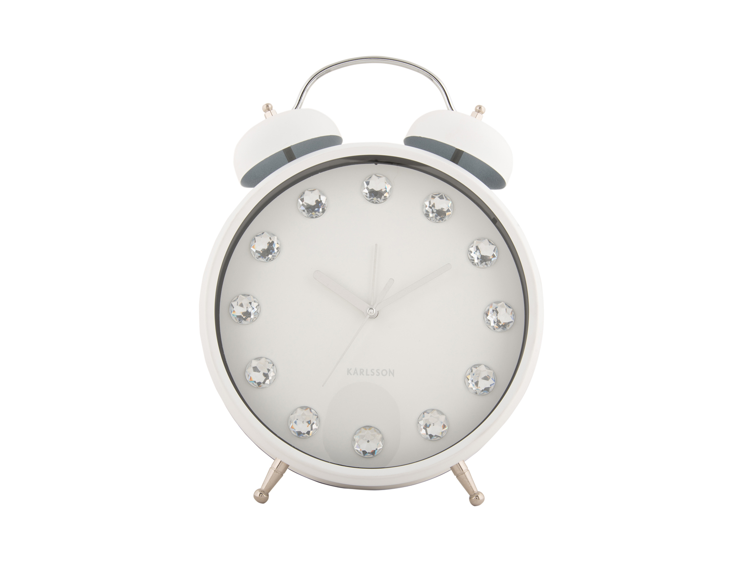 Alarm clock Glam Diamonds XL white