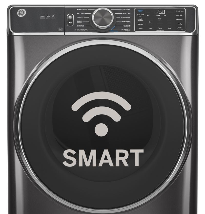 GE ENERGY STAR 7.8 cu. ft. Kapazität Smart Front Load Electric Dryer mit Dampf und Sanitize Cycle